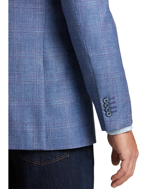 Joseph Abboud Modern Fit Sport Coat, Tan Windowpane Plaid - Image 2