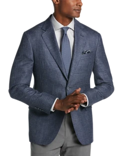 Joseph Abboud Modern Fit Textured Sport Coat, Blue