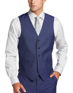 Joseph Abboud Modern Fit Suit Separates Vest, Blue