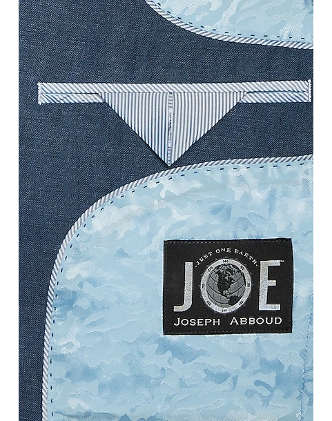 JOE Joseph Abboud Linen Slim Fit Suit Separates Jacket, Light Blue - Image 3