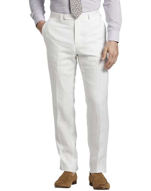 JOE Joseph Abboud Linen Slim Fit Suit Separates Dress Pant, White