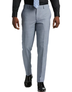 JOE Joseph Abboud Slim Fit Suit Separates Pants Light Blue Sharkskin