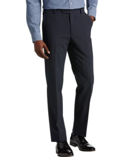 JOE Joseph Abboud Slim Fit Suit Separates Pants, Navy Plaid Seersucker