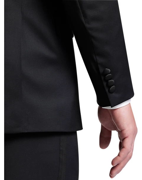 Joseph Abboud Black Label Modern Fit Suit Separates Tuxedo Coat, Black - Image 2