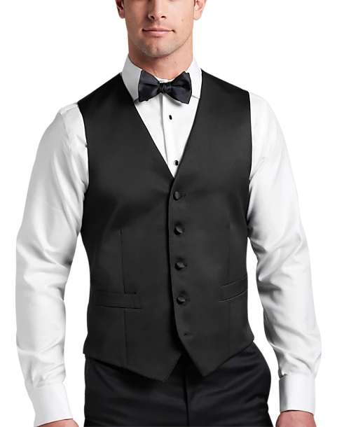 Joseph Abboud Black Label Modern Fit Suit Separates Tuxedo Vest, Black