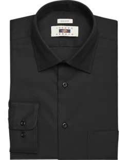 Joseph Abboud Non-Iron Twill 100% Cotton Dress Shirt, Black
