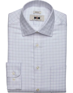 Joseph Abboud Modern Fit Spread Collar Dress Shirt, Lavender Grid
