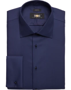 Joseph Abboud Classic Fit French Cuff Tuxedo Formal Shirt, Navy