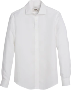 Joseph Abboud Modern Fit Linen Sport Shirt, White