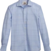 Joseph Abboud Modern Fit Sport Shirt, Blue Fine Plaid