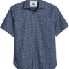 Joseph Abboud Modern Fit Sport Shirt, Navy Mini Floral