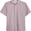 Joseph Abboud Modern Fit Sport Shirt, Burgundy Medallion