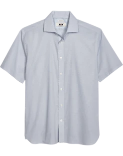 Joseph Abboud Modern Fit Short Sleeve Sport Shirt, Slate Medallion