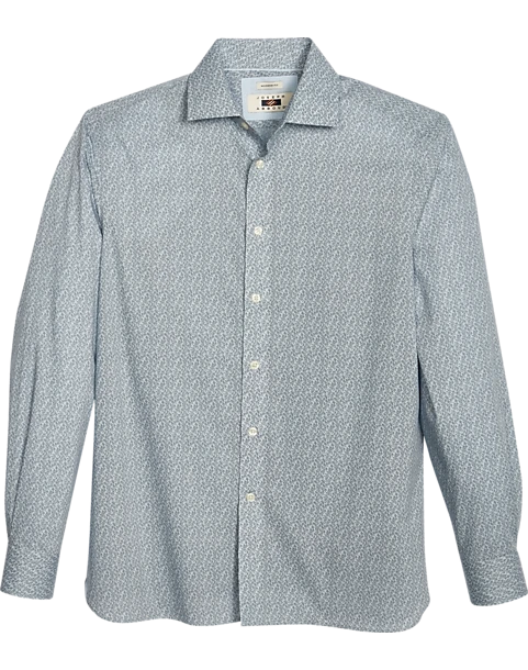Joseph Abboud Modern Fit Sport Shirt, Slate Leaf Vine