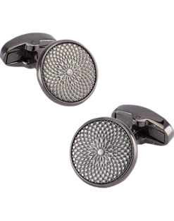 Joseph Abboud Gunmetal Circle Cufflinks
