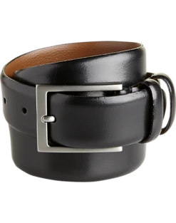 Joseph Abboud Double-Loop Dress Belt, Brown