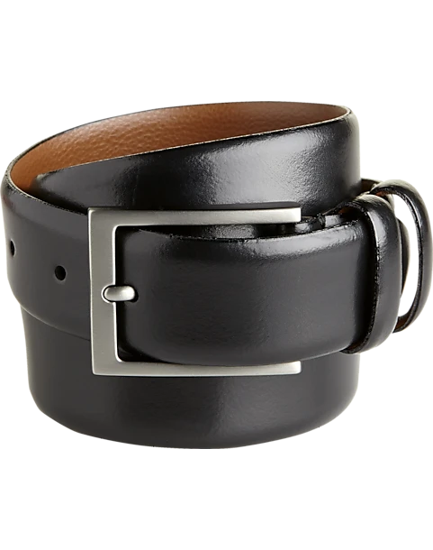 Joseph Abboud Double-Loop Dress Belt, Black