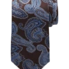 Joseph Abboud Narrow Tie, Brown & Blue Paisley