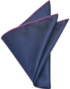 Joseph Abboud Pocket Square, Navy Check