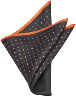 Joseph Abboud Pocket Square, Navy & Red Dot