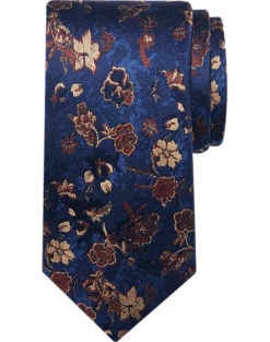 Joseph Abboud Narrow Tie, Navy Floral