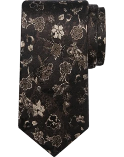 Joseph Abboud Narrow Tie, Brown Floral