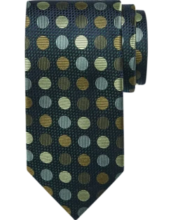 Joseph Abboud Narrow Tie, Olive Multi Dots
