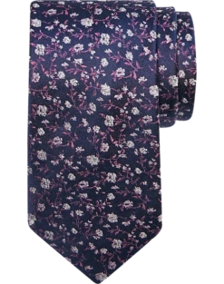 Joseph Abboud Narrow Tie, Purple Floral
