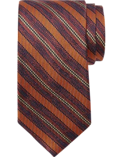Joseph Abboud Narrow Tie, Orange Stripe