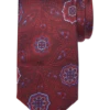 Joseph Abboud Narrow Silk Tie, Burgundy Paisley Medallion