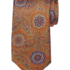 Joseph Abboud Narrow Silk Tie, Rust Paisley Medallion