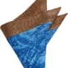 Joseph Abboud Linen Pocket Square, Brown & Blue Tie Dye Paisley