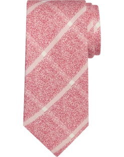 Joseph Abboud Narrow Tie, Berry Windowpane