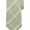 Joseph Abboud Narrow Tie, Olive Windowpane