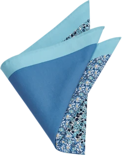 Joseph Abboud Pocket Square, Aqua Multi Pattern