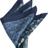 Joseph Abboud Silk Pocket Square, Navy Multi Pattern Floral