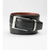 Joseph Abboud Feather Edge Stitched Leather Belt, Black