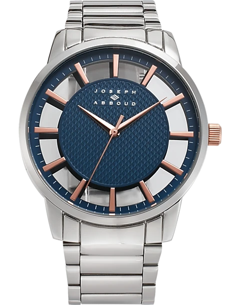 Joseph Abboud Modern Watch, Silver And Blue