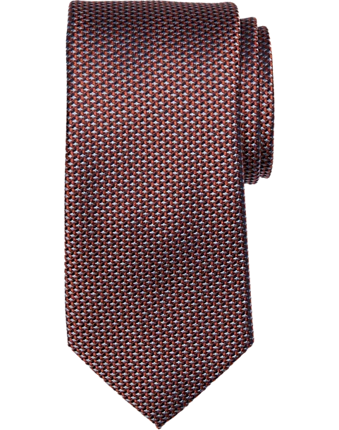 Joseph Abboud Narrow Tie, Orange Basketweave