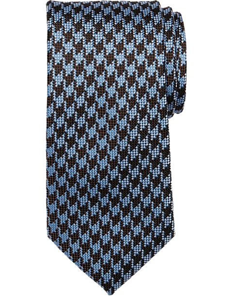 Joseph Abboud Narrow Tie, Brown Shepherd's Check