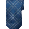 Joseph Abboud Narrow Tie, Blue Tonal Plaid