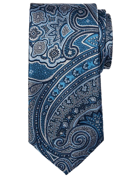 Joseph Abboud Narrow Tie, Blue Persian