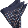 Joseph Abboud Pocket Square, Blue Mini Retro Pattern