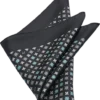Joseph Abboud Pocket Square, Black Mini Retro Pattern