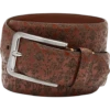 Joseph Abboud Leather Casual Belt, Cognac Floral