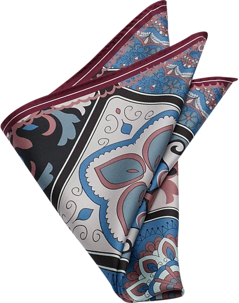 Joseph Abboud Pocket Square, Pink Tile Mosaic