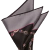Joseph Abboud Pocket Square, Charcoal Floral Chain