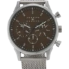 Joseph Abboud Watch, Silver & Brown